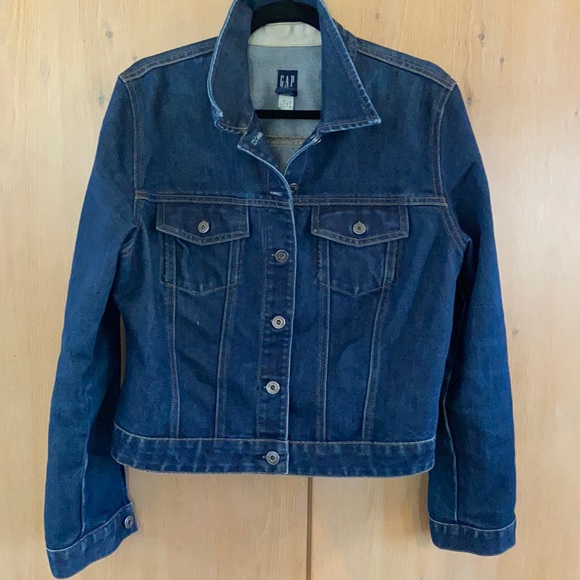 Womens Gap Jean Jacket L Rn5423 